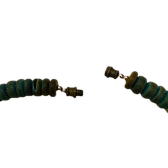 Vintage Wooden Turtle Parrot Necklace Blue Green 14" - Picture 6 of 12